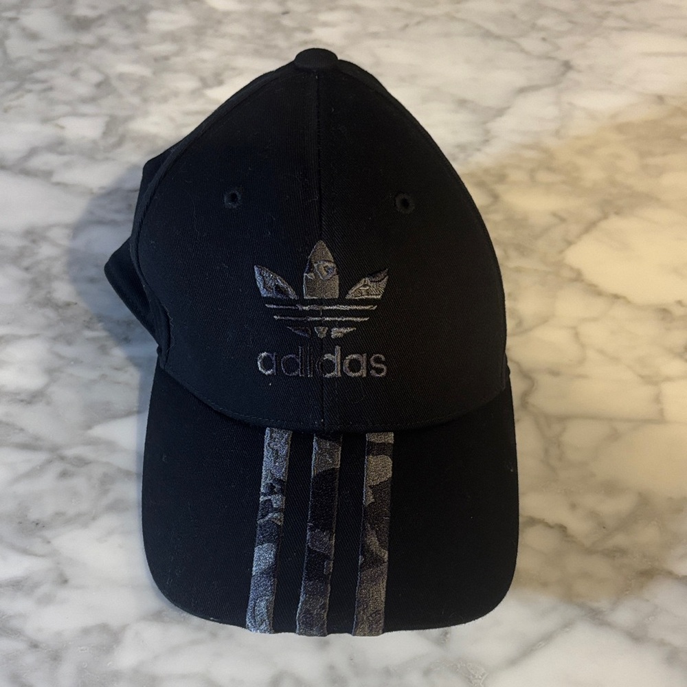 Adidas Black and Gray Logo Cap